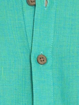 green cotton kurta - 17864025 - Standard Image - 2