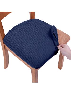seat covers for dining room chairs stretch spandex , navy blue - 17864036 - Standard Image - 4
