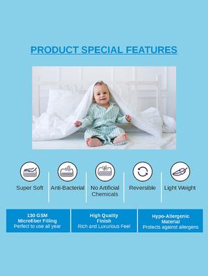 130 gsm microfiber reversible ac double bed comforter - 17864245 - Standard Image - 5