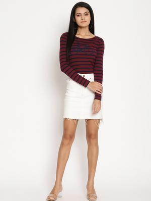 round neck striped tee - 17864409 - Standard Image - 4