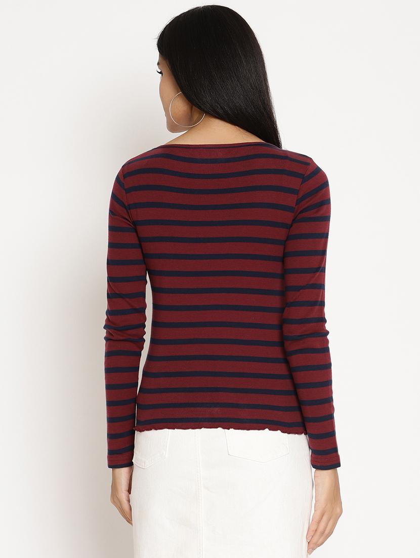 round neck striped tee - 17864409 - Zoom Image - 3