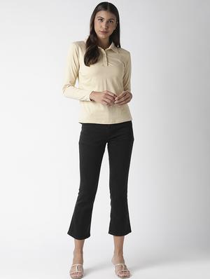 polo neck solid tee - 17865791 - Standard Image - 4