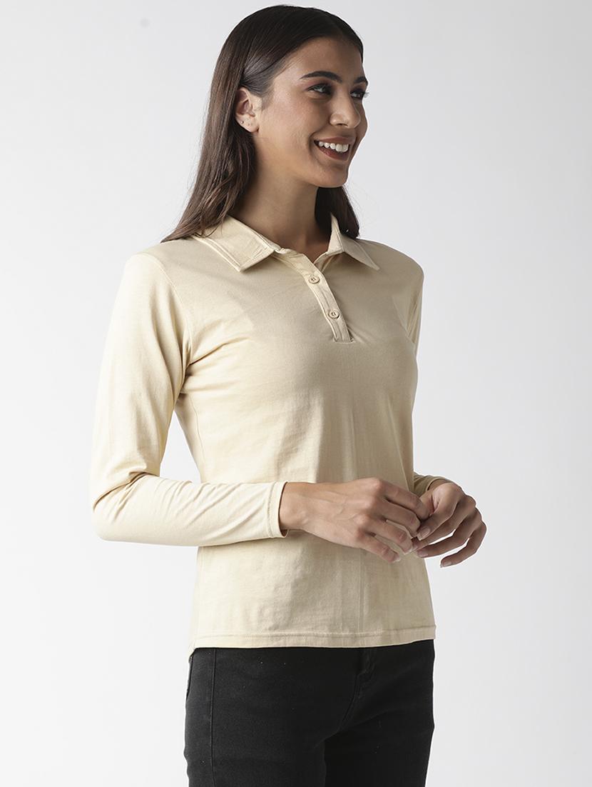 polo neck solid tee - 17865791 - Zoom Image - 2