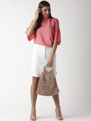 bell sleeved solid top - 17865833 - Standard Image - 4