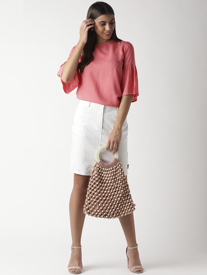 bell sleeved solid top - 17865833 - Zoom Image - 4