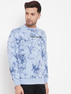 light blue printed sweatshirt - 17865918 - Standard Image - 3