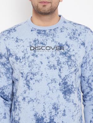 light blue printed sweatshirt - 17865918 - Standard Image - 6