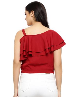 single sleeved crop top - 17866675 - Standard Image - 3