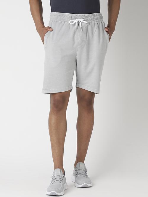 grey solid shorts - 17866831 - Standard Image - 1