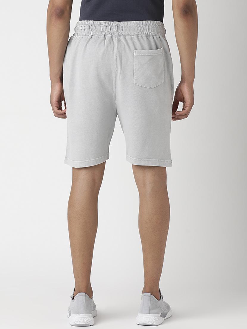 grey solid shorts - 17866831 - Zoom Image - 3