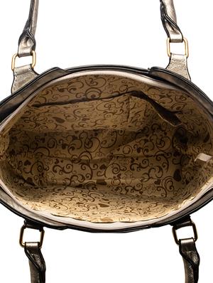 grey leatherette (pu) regular handbag - 17866992 - Standard Image - 3