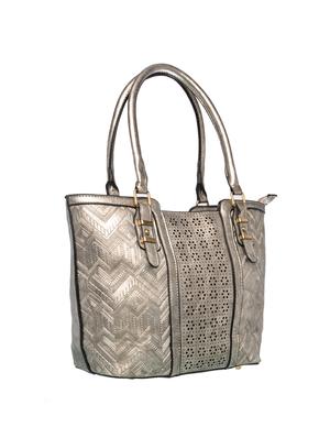 grey leatherette (pu) regular handbag - 17866992 - Standard Image - 4