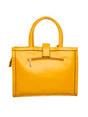 yellow leatherette (pu) regular handbag - 17867002 - Standard Image - 2