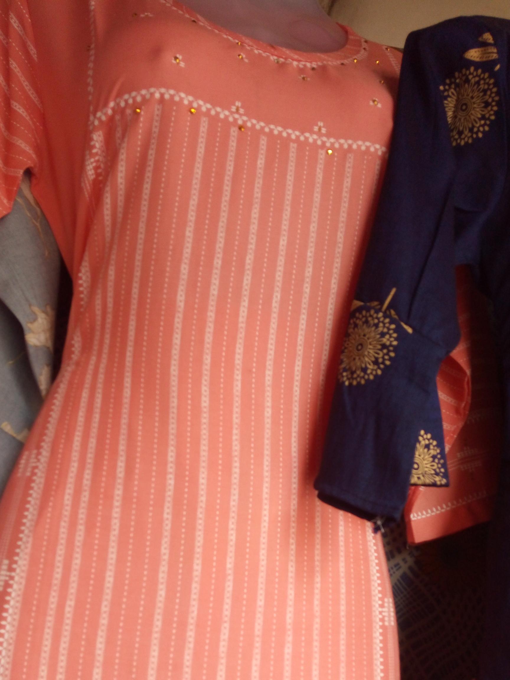orange cotton kurta - 17867105 - Zoom Image - 2