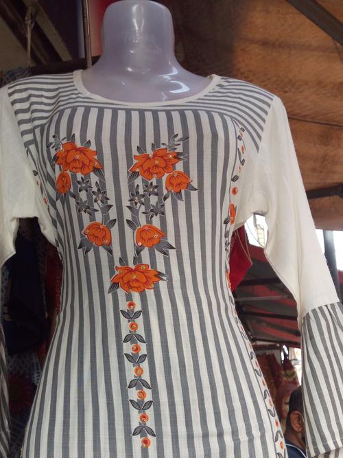 white cotton kurti - 17867109 - Standard Image - 1