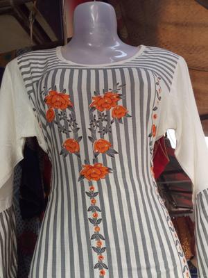 white cotton kurti - 17867109 - Standard Image - 2