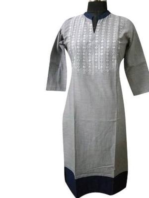 multi colored linen kurti - 17867123 - Standard Image - 2