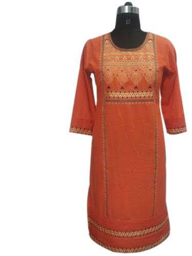 multi colored linen kurti - 17867126 - Zoom Image - 1