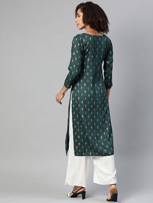 printed straight kurta - 17867131 - Standard Image - 3