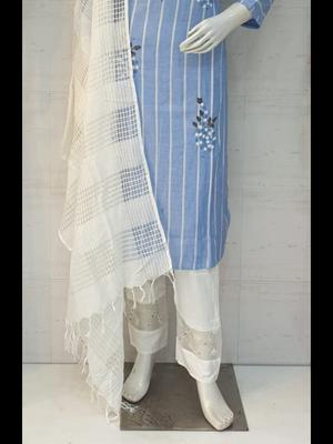 kurti 3 ps set top buttom - 17867689 - Standard Image - 2