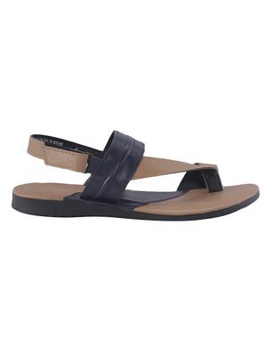 brown leatherette sandals & floater - 17868580 - Standard Image - 2