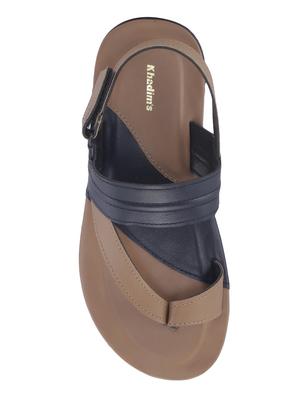 brown leatherette sandals & floater - 17868580 - Standard Image - 4