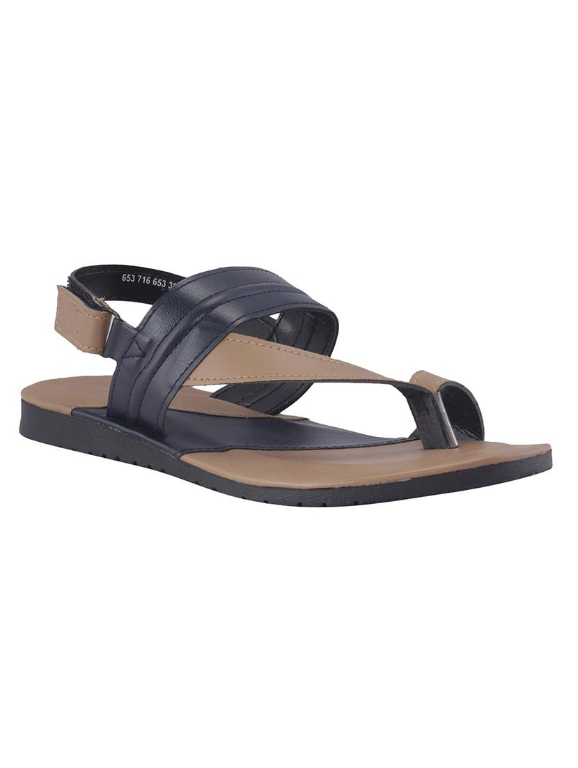 brown leatherette sandals & floater - 17868580 - Zoom Image - 1