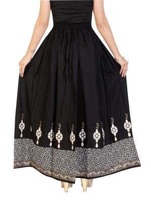 black viscose flaired skirt - 17870354 - Standard Image - 2