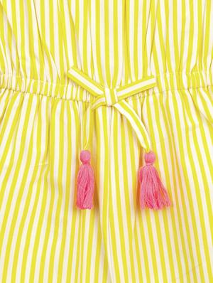 yellow striped full length jump suit - 17870358 - Standard Image - 3