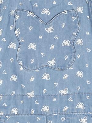 blue printed full length jump suit - 17870363 - Standard Image - 3