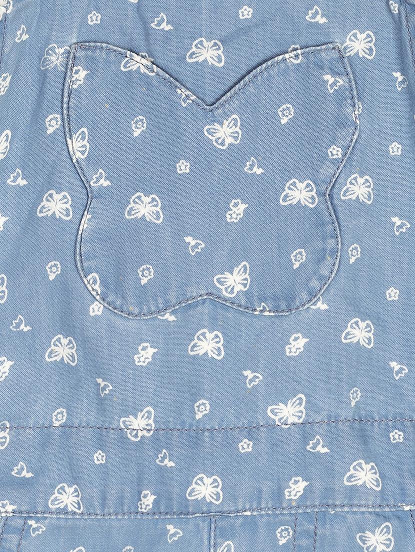 blue printed full length jump suit - 17870363 - Zoom Image - 3