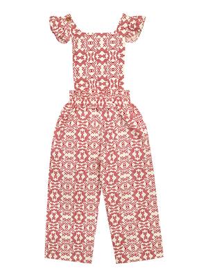 red printed full length jump suit - 17870397 - Standard Image - 2