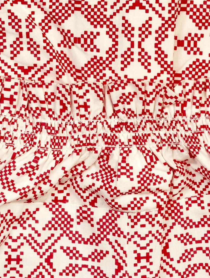 red printed full length jump suit - 17870397 - Zoom Image - 3
