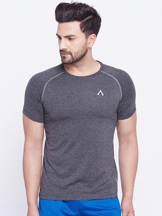 grey solid raglan t-shirt - 17870448 - Zoom Image - 1