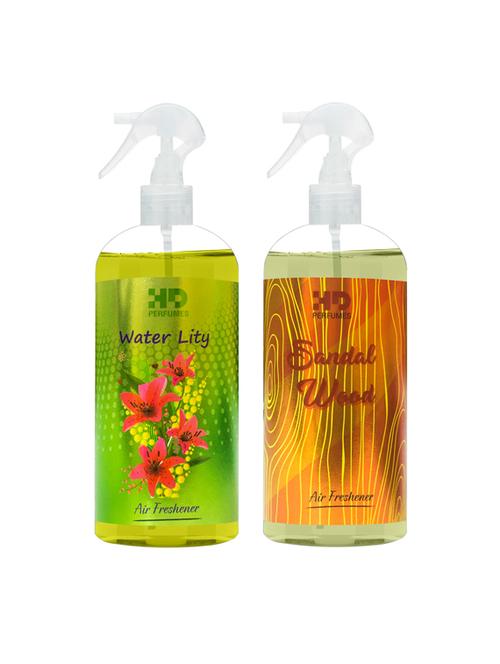 hd water lity and sandal wood refreshing room freshener spray 300 ml pack of 8 - 17870799 - Standard Image - 1