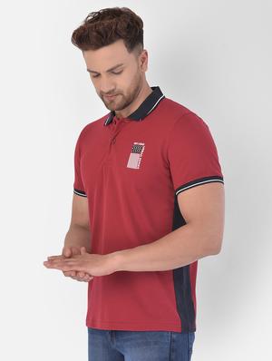red solid polo t-shirt - 17870827 - Standard Image - 2