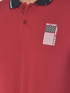 red solid polo t-shirt - 17870827 - Standard Image - 5