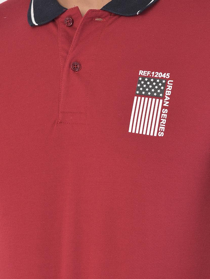 red solid polo t-shirt - 17870827 - Zoom Image - 5