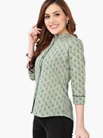 beige crepe top - 17870845 - Standard Image - 1