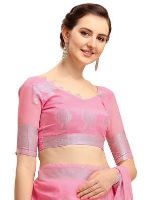 zari work banarasi saree with blouse - 17870985 - Standard Image - 3