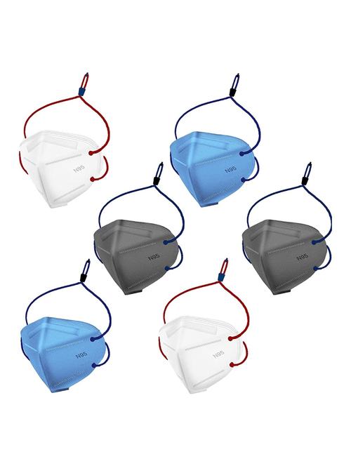 multi colored non-woven anti-pollution men mask pack of 6 - 17871024 - Very Small Image - 1