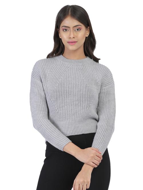 crew neck solid pullover - 17871270 - Standard Image - 1