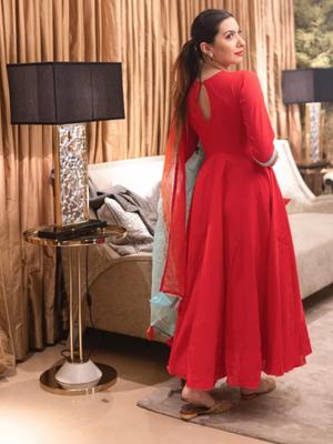 kavish red printed rayon gota and - 17871449 - Standard Image - 4