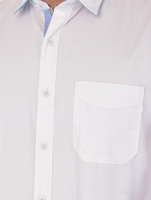 white solid casual shirt - 17871694 - Standard Image - 5