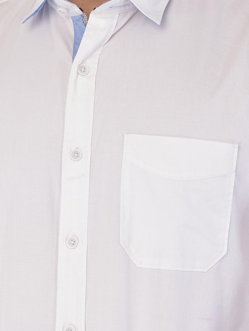 white solid casual shirt - 17871694 - Zoom Image - 5