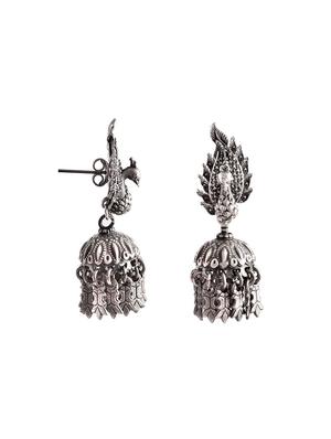 silver tone silver jhumka earring - 17871774 - Standard Image - 3