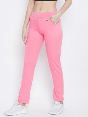 mid rise solid track pant - 17871934 - Standard Image - 2