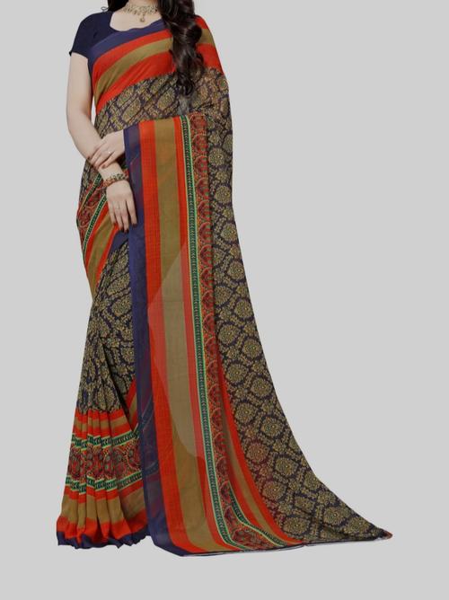multi colored silk saree - 17871977 - Standard Image - 1