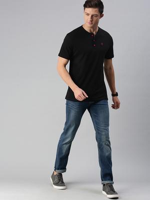 black solid t-shirt - 17872002 - Standard Image - 3