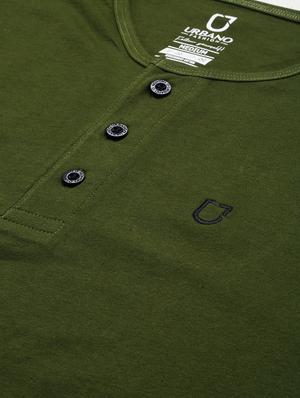 olive green solid t-shirt - 17872009 - Standard Image - 5